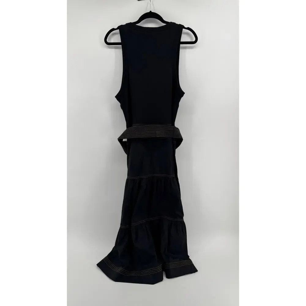 Veronica Beard Austyn Belted Midi Dress Sz XL NWT $428 Tank Dress Summer